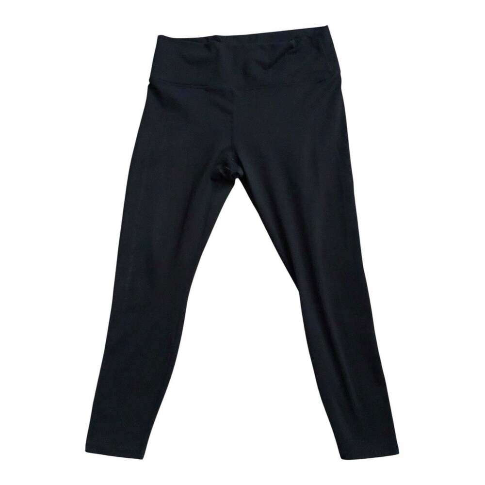 Fabletics Powerhold Leggings Womens L Black Mid Rise 7/8 Cropped Compression